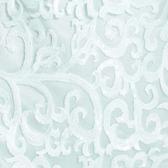 NWT $338‎ Sue Wong Embroidered Mesh Sheath Dress Sky Blue {SZ 4 ] - Picture 7 of 7